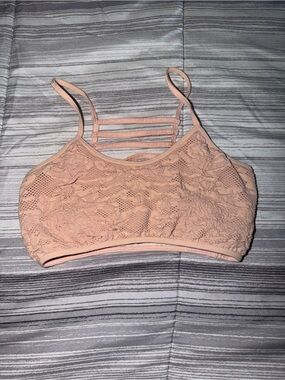 BKE Peach Lace Strappy Bralette
